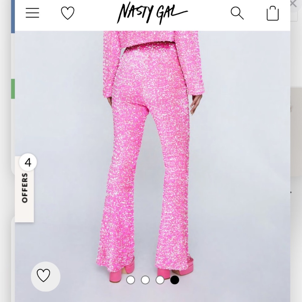 Pink sequin flare pants. *Perfect for the ERAS TOUR